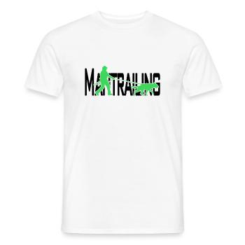 Mantrailing noir / vert - T-shirt homme - blanc - Devant - AI Model Male 178 dark (178cm)