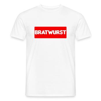bratwurst - Männer T-Shirt - Weiß - Vorne - AI Model Male 178 dark (178cm)
