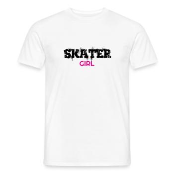 patineur, patineuse fille, t-shirts patineur, sweat à capuche patineur - T-shirt homme - blanc - Devant - AI Model Male 178 dark (178cm)