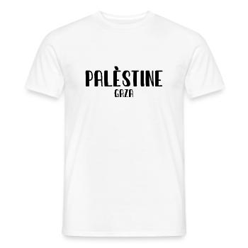 Palestine - Gaza - Arabia - palestinian Palestina - T-shirt homme - blanc - Devant - AI Model Male 178 dark (178cm)