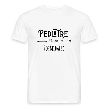 Pédiatre plus que formidable humour citation - T-shirt homme - blanc - Devant - AI Model Male 178 dark (178cm)