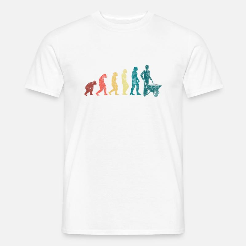 Bauherr Evolution - Männer T-Shirt - Weiß