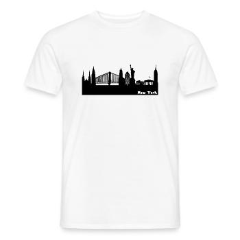 New York My Hood Shirt - Männer T-Shirt - Weiß - Vorne - AI Model Male 178 dark (178cm)