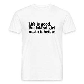 Personalized T-shirt the girls of the islands - Men's T-Shirt - white - Front - AI Model Male 178 dark (178cm)