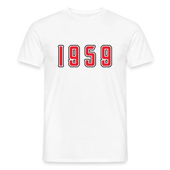 1959 year birthday - Men's T-Shirt - white - Front - AI Model Male 178 dark (178cm)