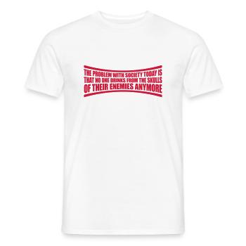drinks from enemies skulls - Men's T-Shirt - white - Front - AI Model Male 178 dark (178cm)