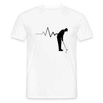 Golf Heatbeat - Men's T-Shirt - white - Front - AI Model Male 178 dark (178cm)