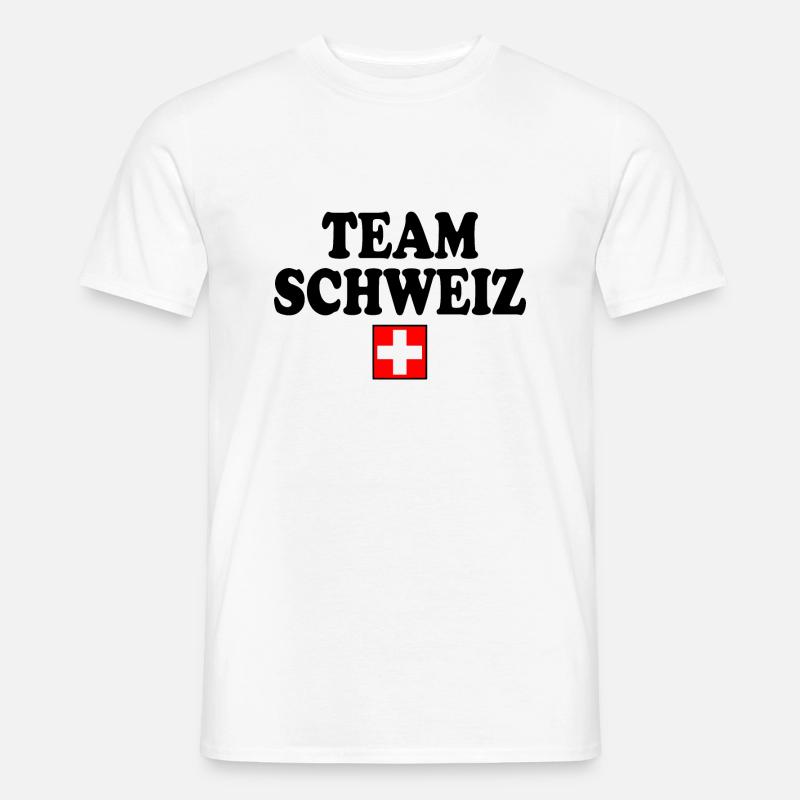 Team schweiz - Männer T-Shirt - Weiß