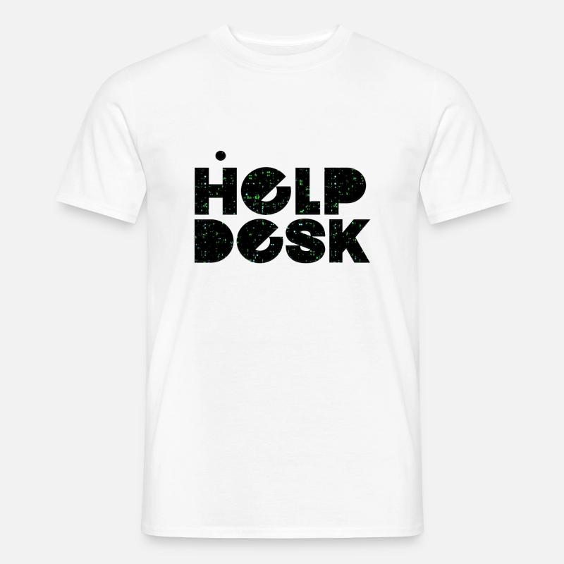Helpdesk IT-Support-Geek Computer-Computer-Geek - Männer T-Shirt - Weiß