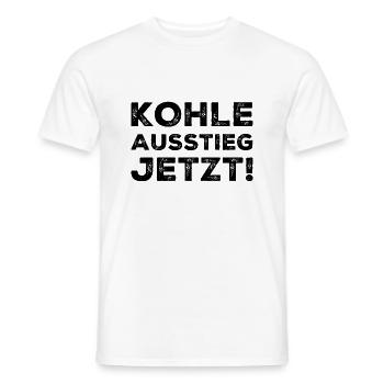 Braunkohle Ausstieg - Männer T-Shirt - Weiß - Vorne - AI Model Male 178 dark (178cm)