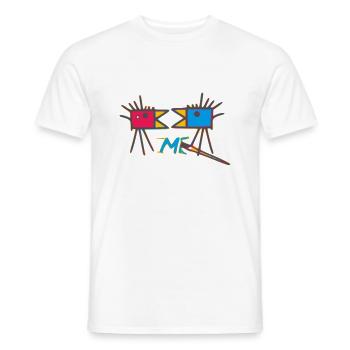 Birds in love - Men's T-Shirt - white - Front - AI Model Male 178 dark (178cm)
