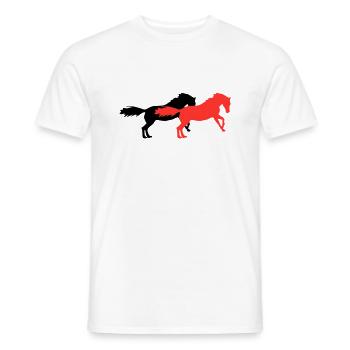 horses - Männer T-Shirt - Weiß - Vorne - AI Model Male 178 dark (178cm)
