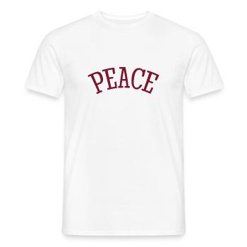 Slogan Paix et Amour - Frieden - T-shirt homme - blanc - Devant - AI Model Male 178 dark (178cm)
