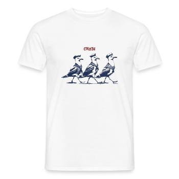 Crew Möwen - Männer T-Shirt - Weiß - Vorne - AI Model Male 178 dark (178cm)