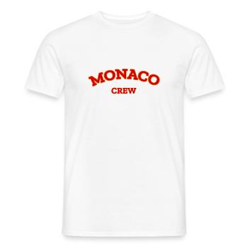 Monaco Crew - Monte Carlo - Mer Méditerranée - T-shirt homme - blanc - Devant - AI Model Male 178 dark (178cm)