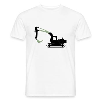 bagger - Männer T-Shirt - Weiß - Vorne - AI Model Male 178 dark (178cm)
