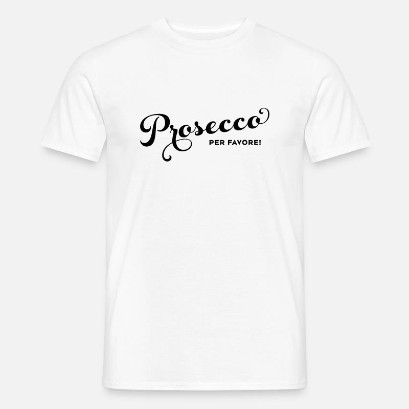 Prosecco per favore! - Männer T-Shirt - Weiß