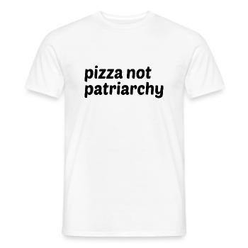 Pizza not Patriarchy - Männer T-Shirt - Weiß - Vorne - AI Model Male 178 dark (178cm)