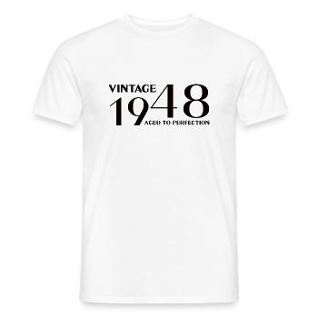 Jahrgang 1948 bis zur Perfektion gealtert - Männer T-Shirt - Weiß - Vorne - AI Model Male 178 dark (178cm)