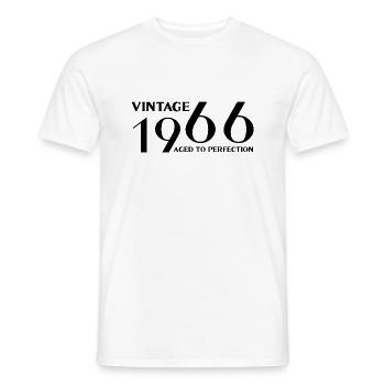 Vintage 1966 aged to perfection - T-shirt homme - blanc - Devant - AI Model Male 178 dark (178cm)