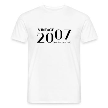 Vintage 2007 aged to perfection - Men's T-Shirt - white - Front - AI Model Male 178 dark (178cm)