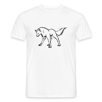 wolf - Männer T-Shirt - Weiß - Vorne - AI Model Male 178 dark (178cm)