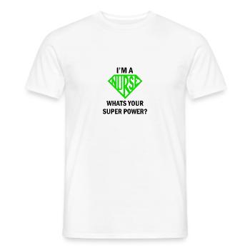 NURSE - Männer T-Shirt - Weiß - Vorne - AI Model Male 178 dark (178cm)