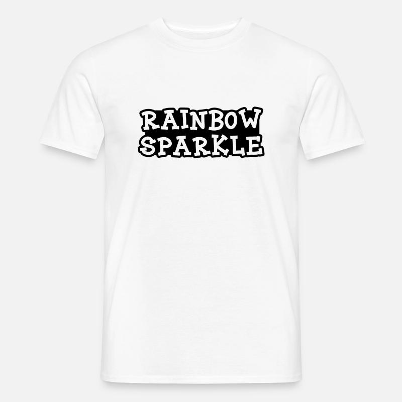 Rainbow Sparkle - Männer T-Shirt - Weiß