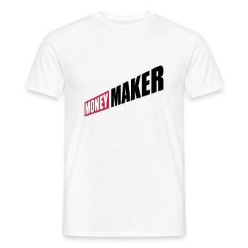 Entrepreneur Money Maker Logo - Men's T-Shirt - white - Front - AI Model Male 178 dark (178cm)
