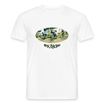 BMX (Begriffsklärung - Männer T-Shirt - Weiß - Vorne - AI Model Male 178 dark (178cm)