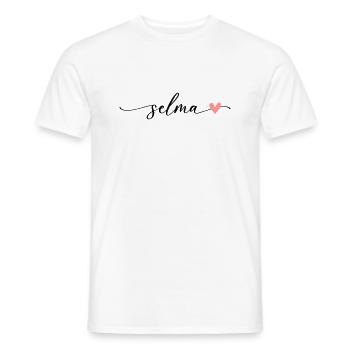 Selma Name Kalligrafie Schrift - Männer T-Shirt - Weiß - Vorne - AI Model Male 178 dark (178cm)