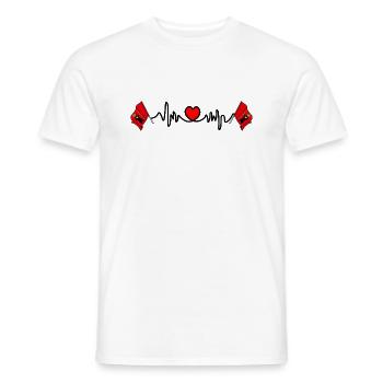 Herzfrequenz Cardio für Glarus Schweiz - Männer T-Shirt - Weiß - Vorne - AI Model Male 178 dark (178cm)