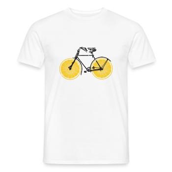 Bicycle oranges lemons - Men's T-Shirt - white - Front - AI Model Male 178 dark (178cm)
