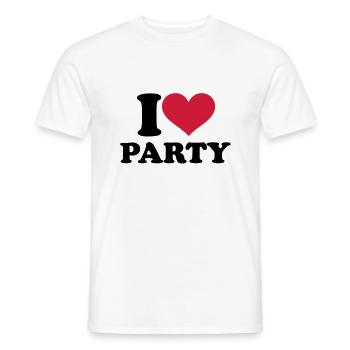 Party - Mænd T-shirt - hvid - Foran - AI Model Male 178 dark (178cm)