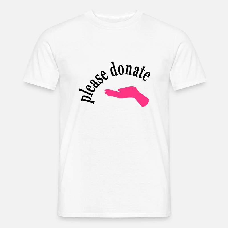 geld spenden - Männer T-Shirt - Weiß