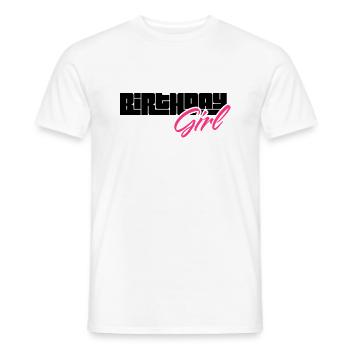 birthday girl - Men's T-Shirt - white - Front - AI Model Male 178 dark (178cm)