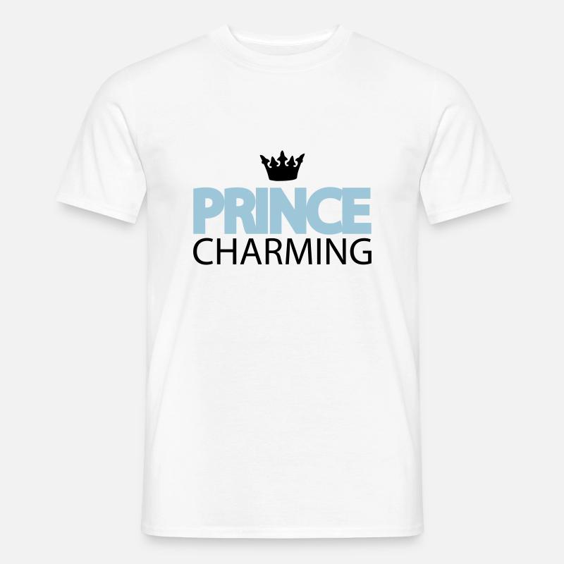 prince_charming prinz charmant krone - Männer T-Shirt - Weiß
