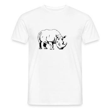 Rhino - T-shirt homme - blanc - Devant - AI Model Male 178 dark (178cm)