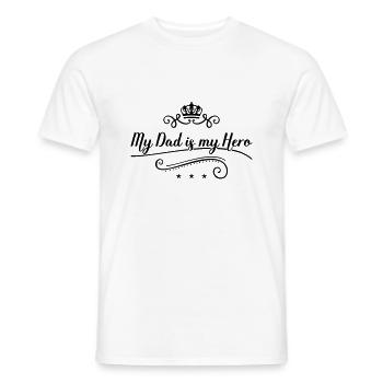 my dad is my hero - Männer T-Shirt - Weiß - Vorne - AI Model Male 178 dark (178cm)
