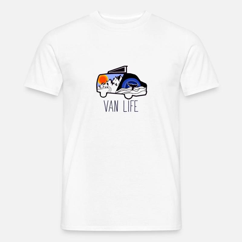 VAN LIFE VANLIFER NOMADS - Männer T-Shirt - Weiß