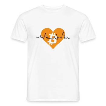 Bitcoin puls - Männer T-Shirt - Weiß - Vorne - AI Model Male 178 dark (178cm)