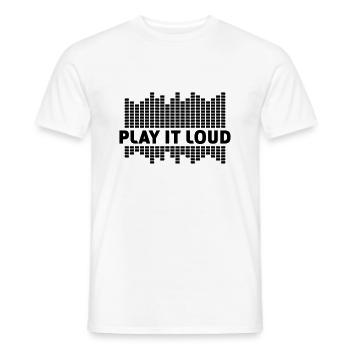 Music Equalizer LED Lights Rhythm Dance Stereo - Men's T-Shirt - white - Front - AI Model Male 178 dark (178cm)