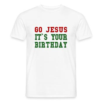 Go Jesus - T-shirt homme - blanc - Devant - AI Model Male 178 dark (178cm)