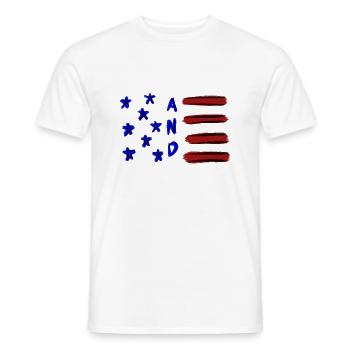 Flag Of Usa - Men's T-Shirt - white - Front - AI Model Male 178 dark (178cm)