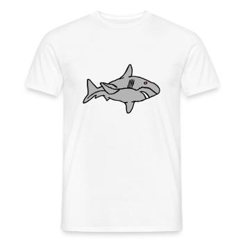Fish Shark Predator Predator Water Graffiti Ocean - Men's T-Shirt - white - Front - AI Model Male 178 dark (178cm)