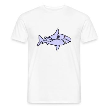 Fish Shark Predator Predator Water Graffiti Ocean - Men's T-Shirt - white - Front - AI Model Male 178 dark (178cm)