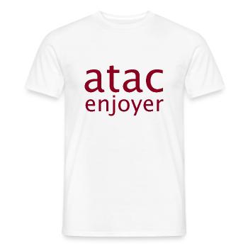 ATAC Enjoyer - Männer T-Shirt - Weiß - Vorne - AI Model Male 178 dark (178cm)