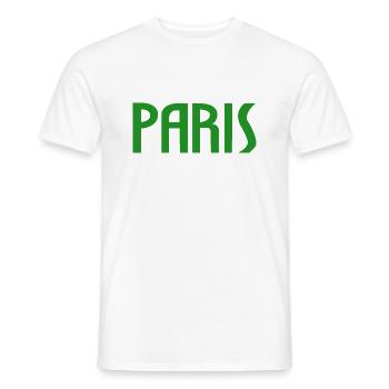 Paris - T-shirt homme - blanc - Devant - AI Model Male 178 dark (178cm)
