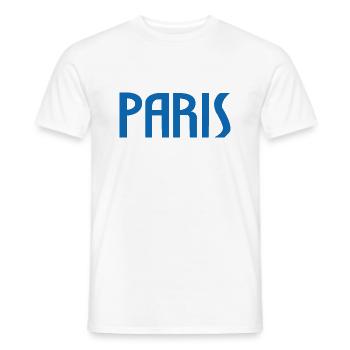 Paris - T-shirt homme - blanc - Devant - AI Model Male 178 dark (178cm)
