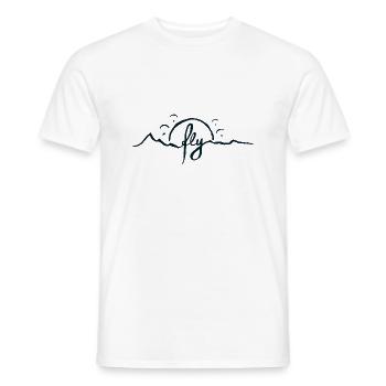 fly Alps - Männer T-Shirt - Weiß - Vorne - AI Model Male 178 dark (178cm)